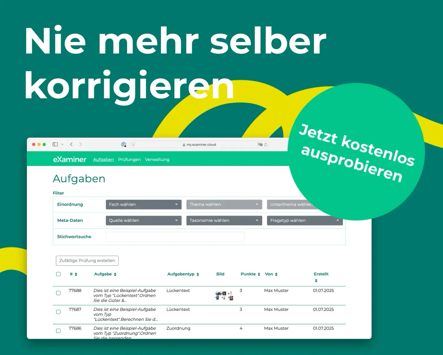 Nie mehr selber korrigieren – eXaminer macht’s möglich